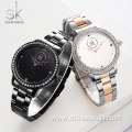 SK Top Brand Hot Sale Quartz Watches for Women Luxury Crystal Analog Crazy Stainless Steel Ladies Wrist Watch Clock Reloj Mujer